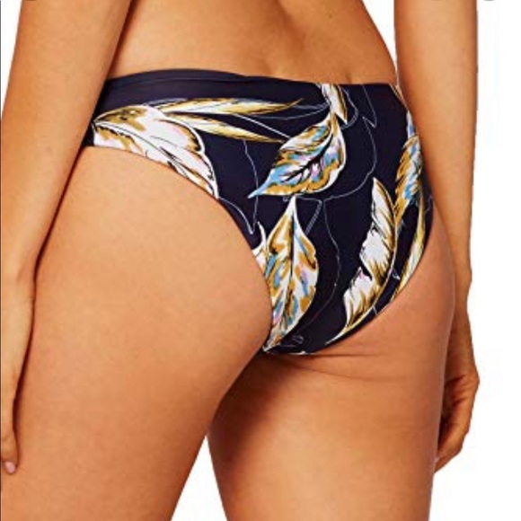 L*Space Women Sandy Reversible Bikini Bottom Nightfall Palm Navy Print NWT S M L - Picture 2 of 4